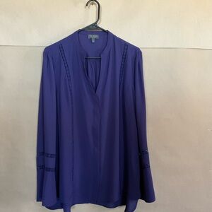 The Limited Elegant Purple Women's Top. Bell sleeves. Size L.